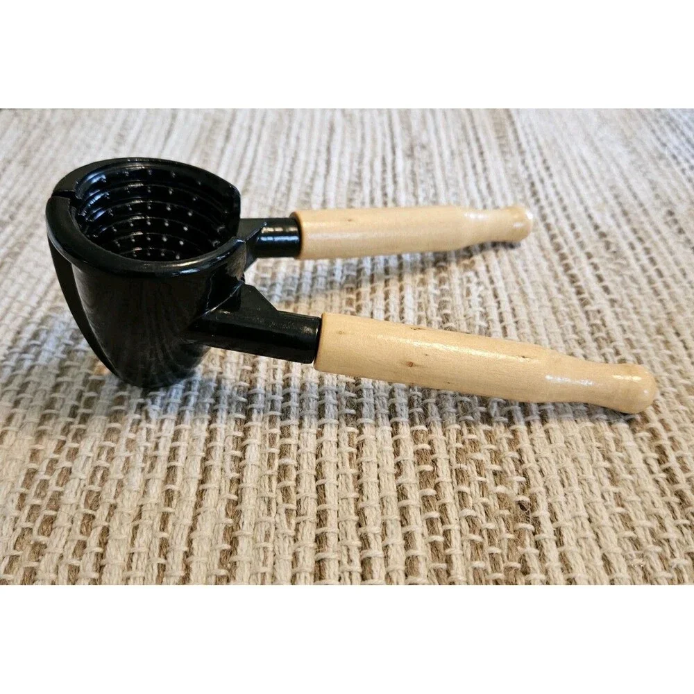 Handheld Pecan Walnut Nutcracker With Wood Handle